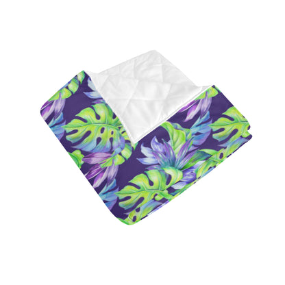 Tropical Flower Pattern Print Design TF019 Premium Quilt