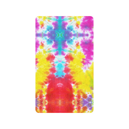 Tie Dye Rainbow Themed Print Rubber Doormat