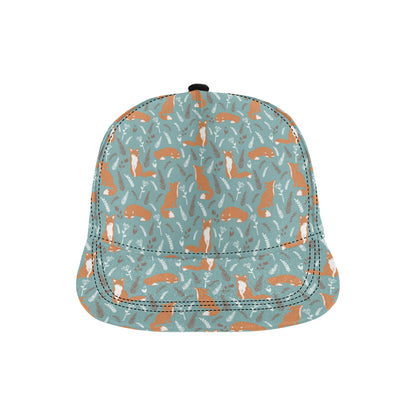 Fox Forest Print Pattern Snapback Cap
