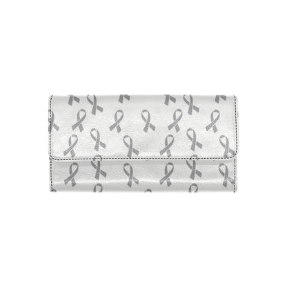 Brain cancer Pattern Print Design 01 Women's Trifold Wallet