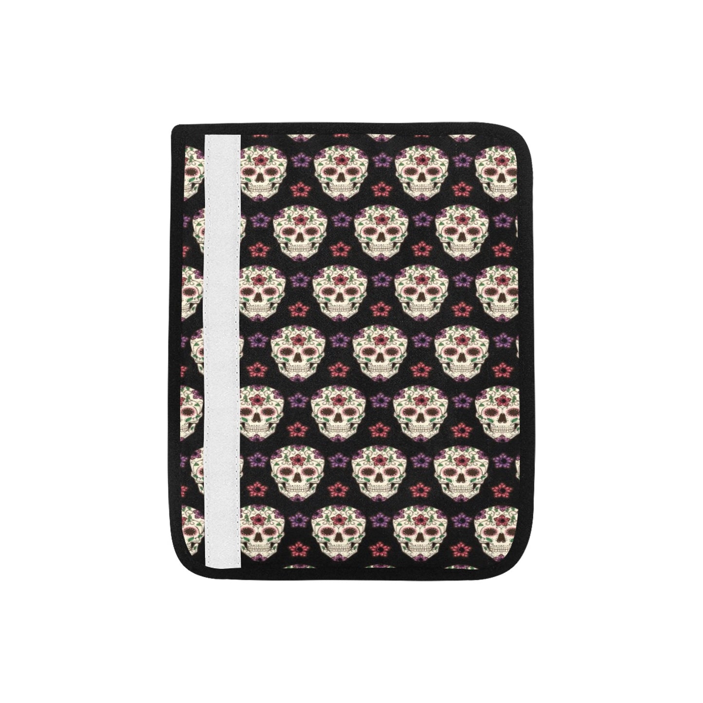 Sugar Skull Print Design LKS304 Car Seat Belt Cover