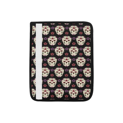 Sugar Skull Print Design LKS304 Car Seat Belt Cover
