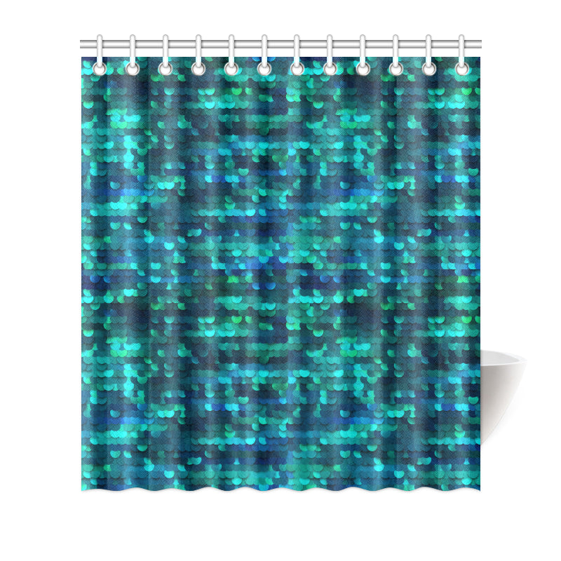 Mermaid Scales Pattern Print Design 06 Shower Curtain