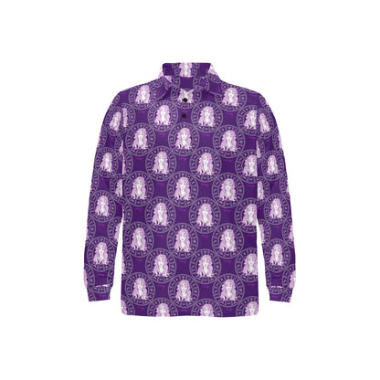 Virgo Print Design LKS301 Long Sleeve Polo Shirt For Men's