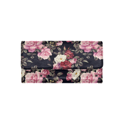 Rose Pattern Women's Trifold Wallet