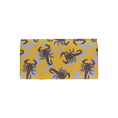 Scorpion Pattern Print Design 01 Women's Trifold Wallet