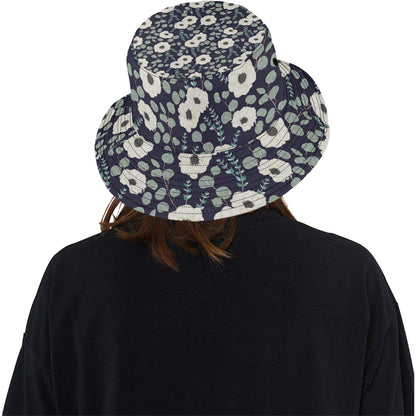 Anemone Pattern Print Design AM01 Unisex Bucket Hat
