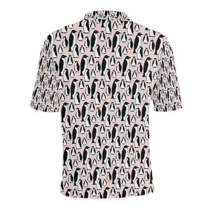 Penguin Themed Men Polo Shirt