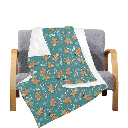 Gingerbread Pattern Print Design 05 Premium Quilt