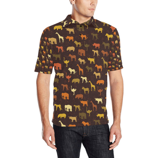 Safari Animal Print Design LKS301 Men Polo Shirt