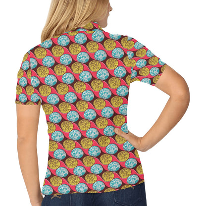 African Fashion Print Pattern Women's Polo Shirt