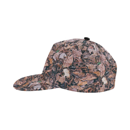 Camouflage Realistic Tree Leaf Print Snapback Cap