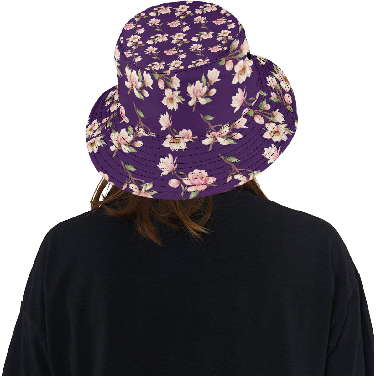 Magnolia Pattern Print Design MAG02 Unisex Bucket Hat