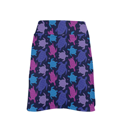 Sea Turtle Print Design LKS309 17" Golf & Pickleball Skort with Pockets