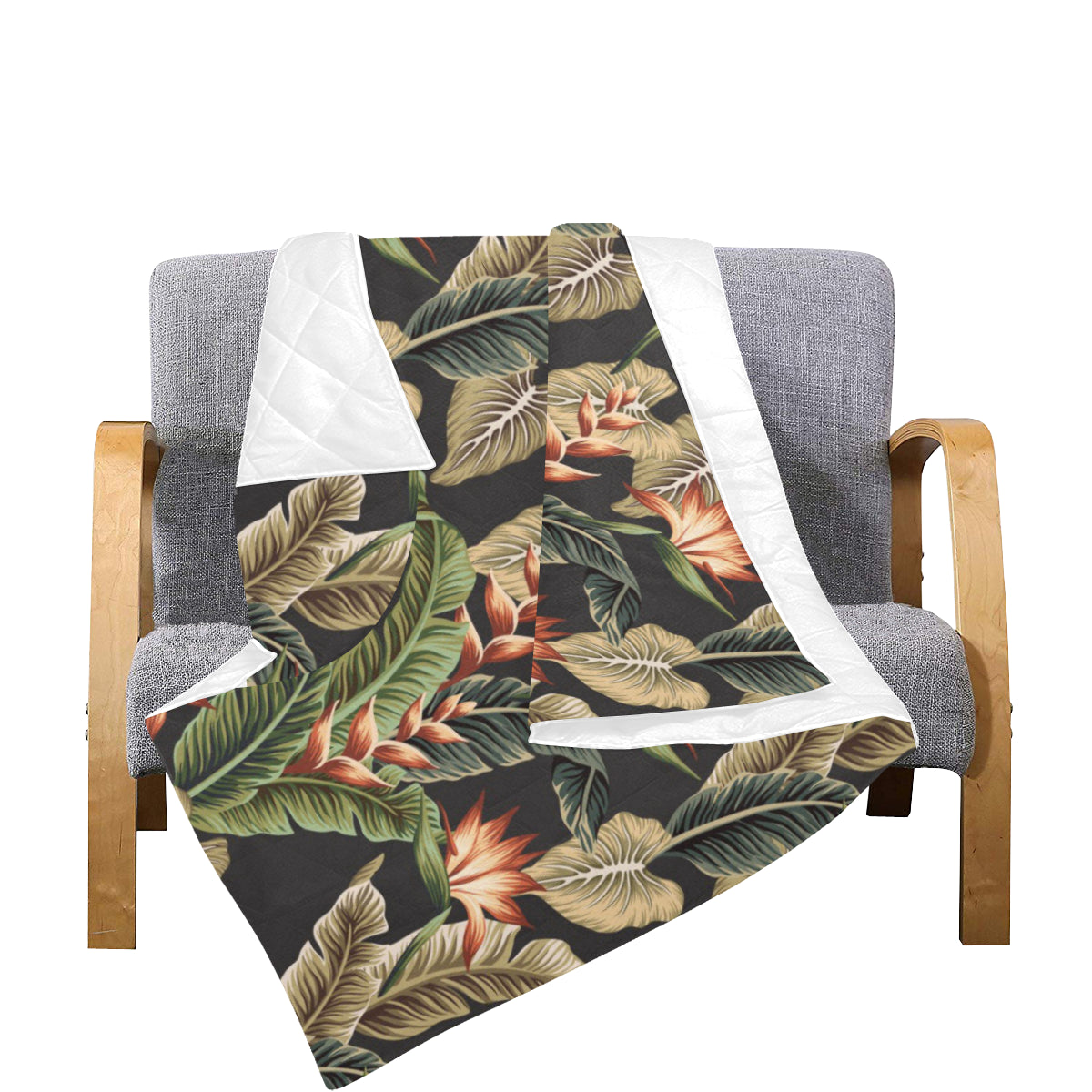 Tropical Flower Pattern Print Design TF014 Premium Quilt