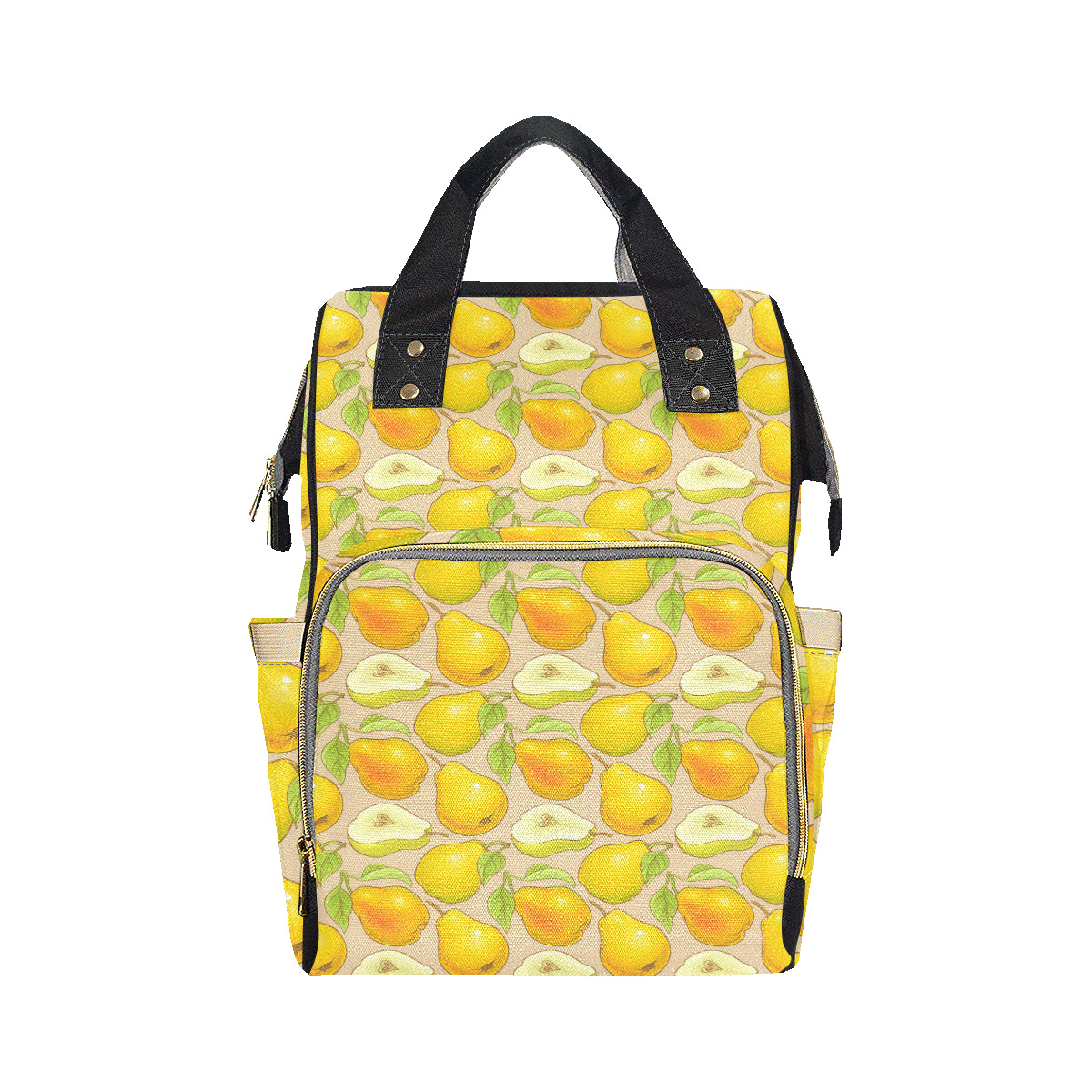 Pear Pattern Print Design PE05 Diaper Bag Backpack