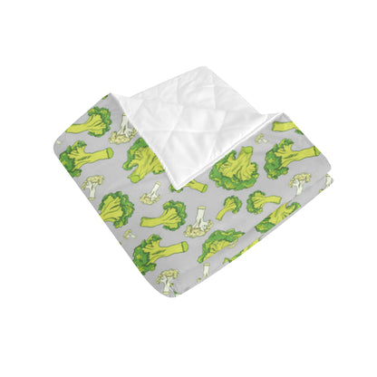 Broccoli Pattern Print Design 03 Premium Quilt