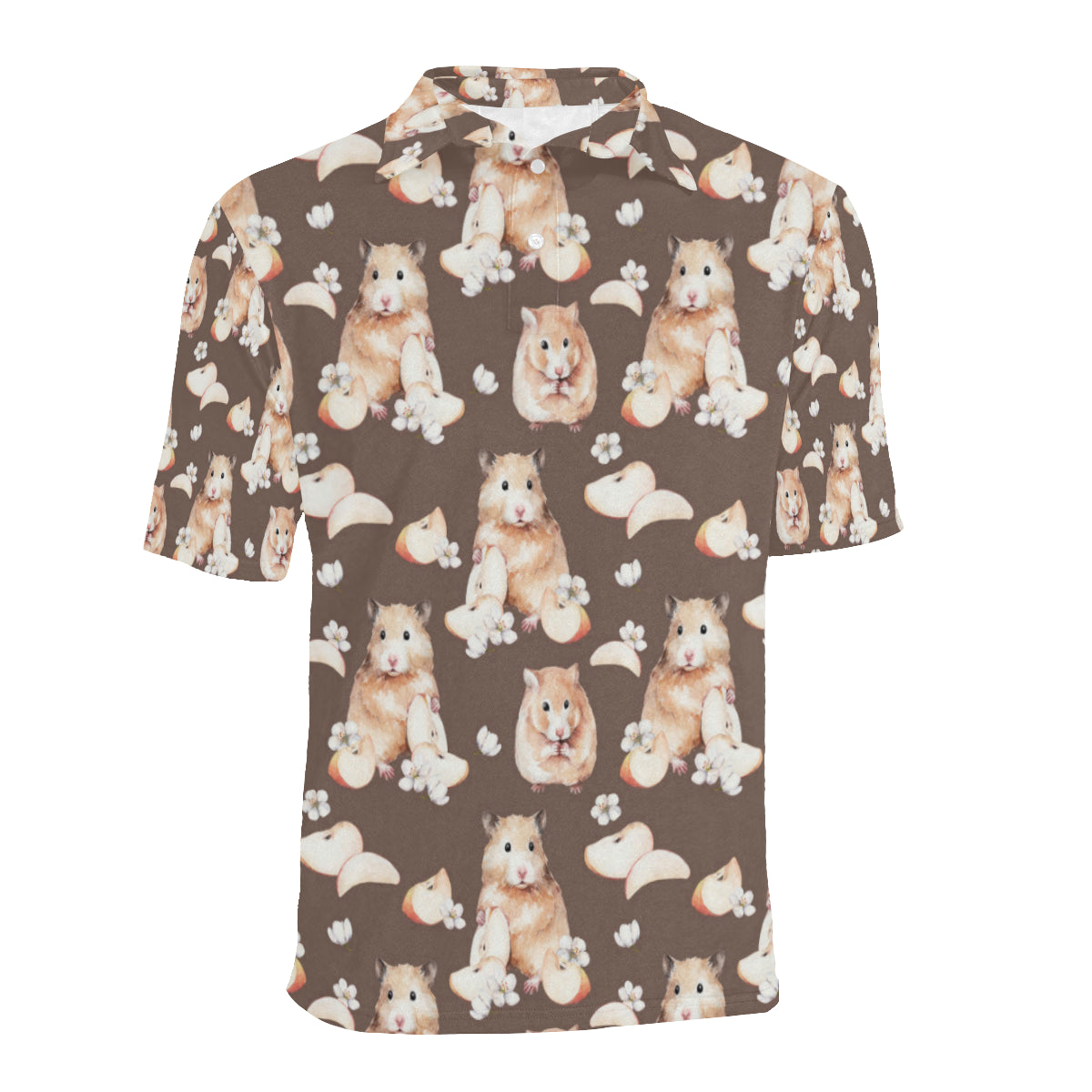 Hamster Pattern Print Design 03 Men Polo Shirt
