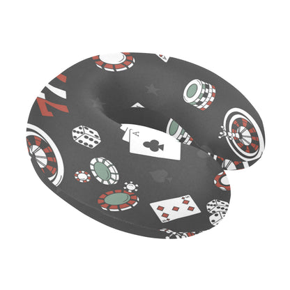 Casino Pattern Print Design 02 U-Shaped Travel Neck Pillow