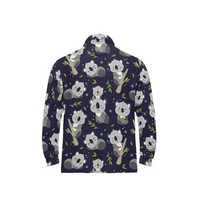 Koala Pattern Print Design 04 Long Sleeve Polo Shirt For Men's