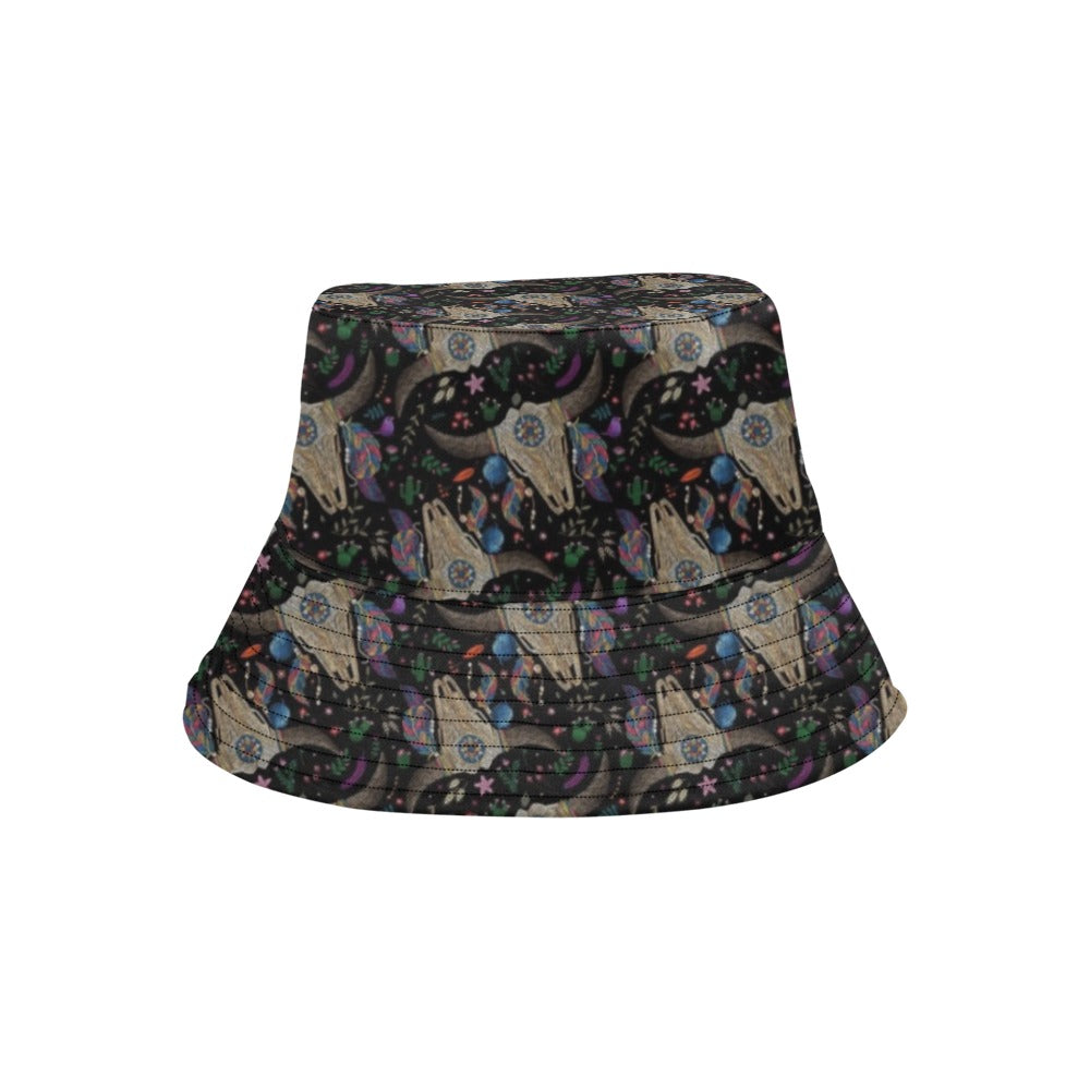 Buffalo Head Print Design LKS401 Unisex Bucket Hat