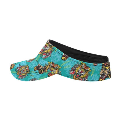 Tattoo Tiger Head Print Design LKS304 Unisex Sun Visor