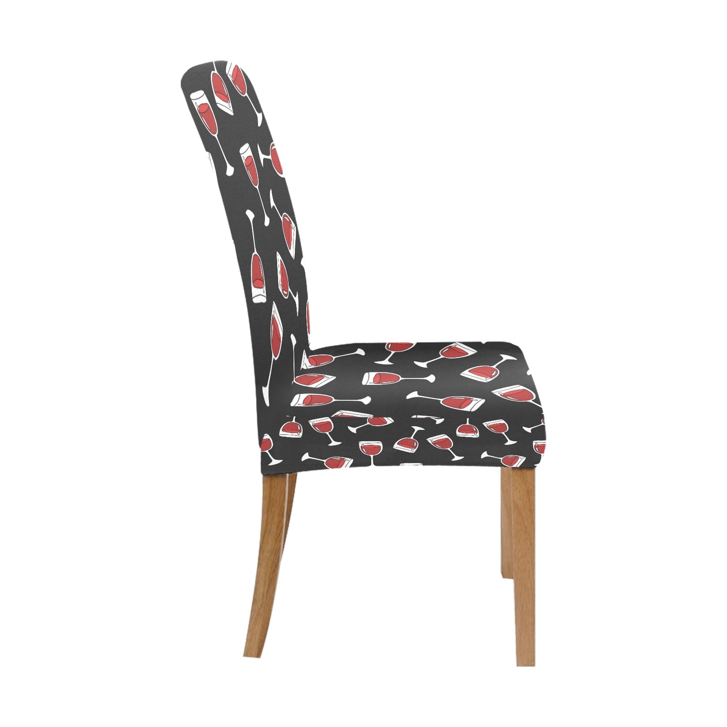 Wine Glass Print Design LKS303 Dining Chair Slipcover