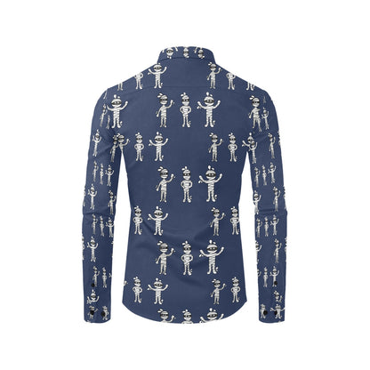Mummy Print Design LKS306 Men's Long Sleeve Dress Shirt