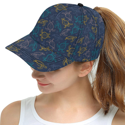 Sea Turtle Baby Print Snapback Cap