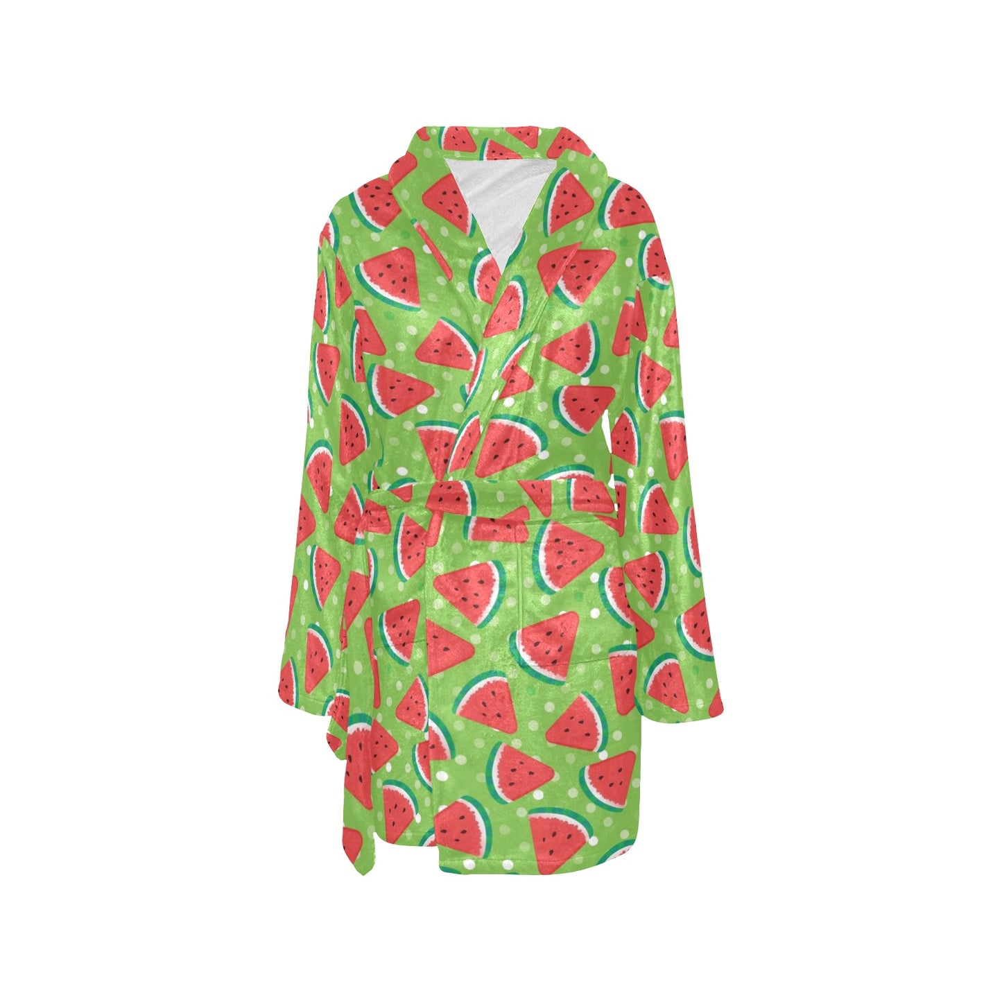 Watermelon Pattern Print Design WM05 Women's Fleece Robe