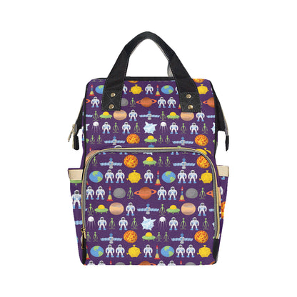 Alien Astronaut Planet Diaper Bag Backpack