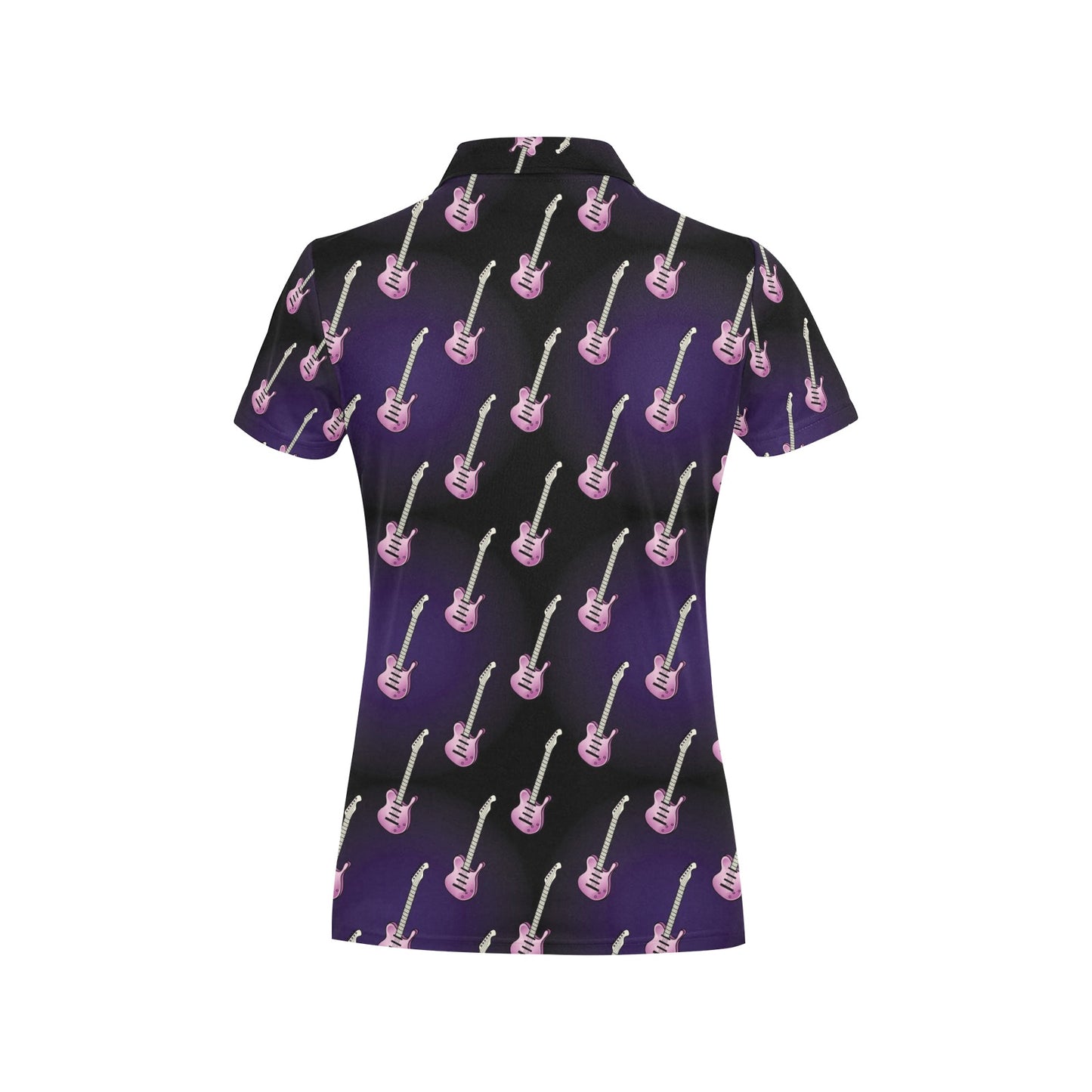 Electric Guitar Print Design LKS405 Women's Polo Shirt