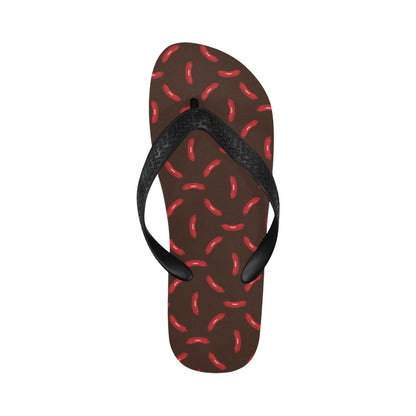 Sausage Print Design LKS302 Flip Flops