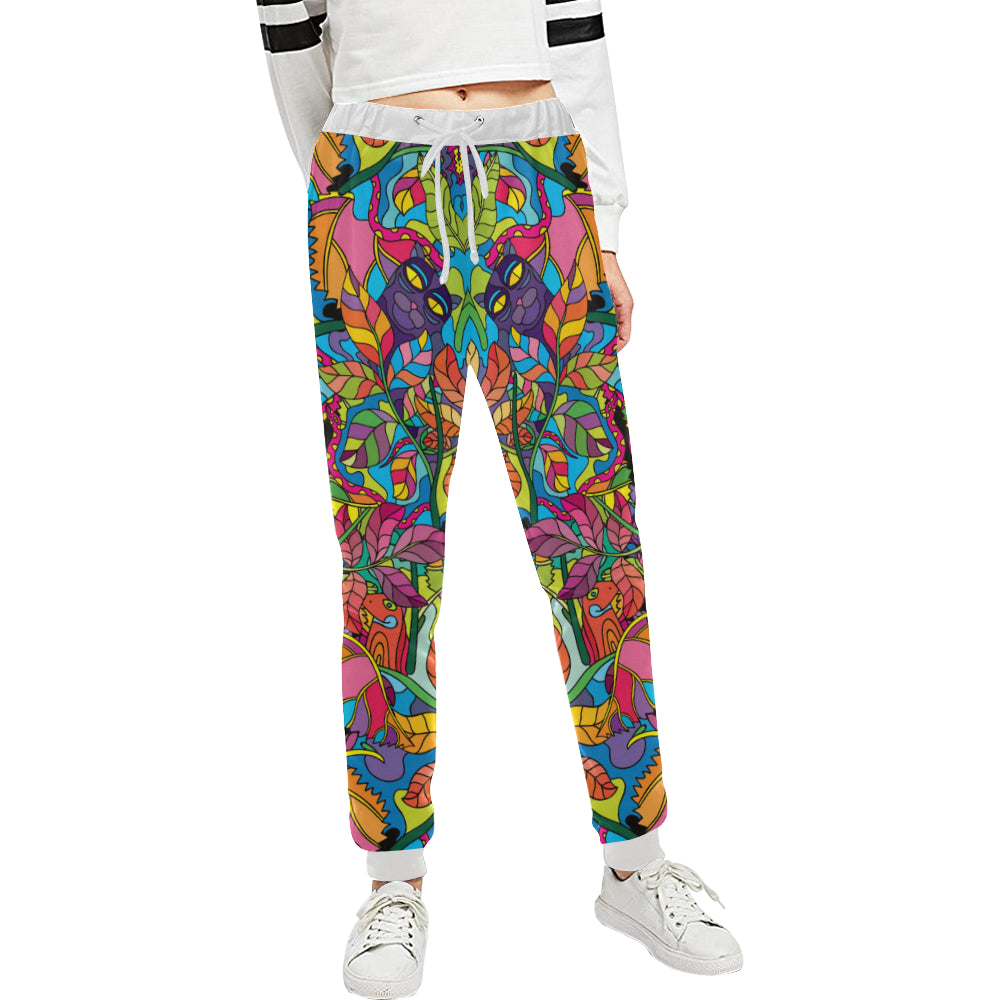 Psychedelic Trippy Flower Print Unisex Sweatpants