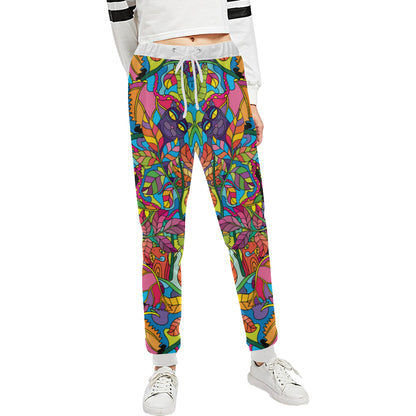Psychedelic Trippy Flower Print Unisex Sweatpants