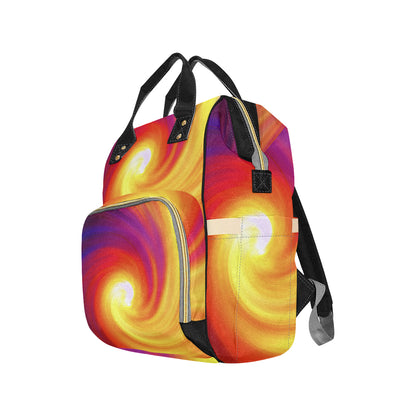 Vortex Twist Swirl Flame Themed Diaper Bag Backpack