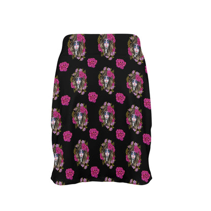 Day of the Dead Makeup Girl 17" Golf & Pickleball Skort with Pockets