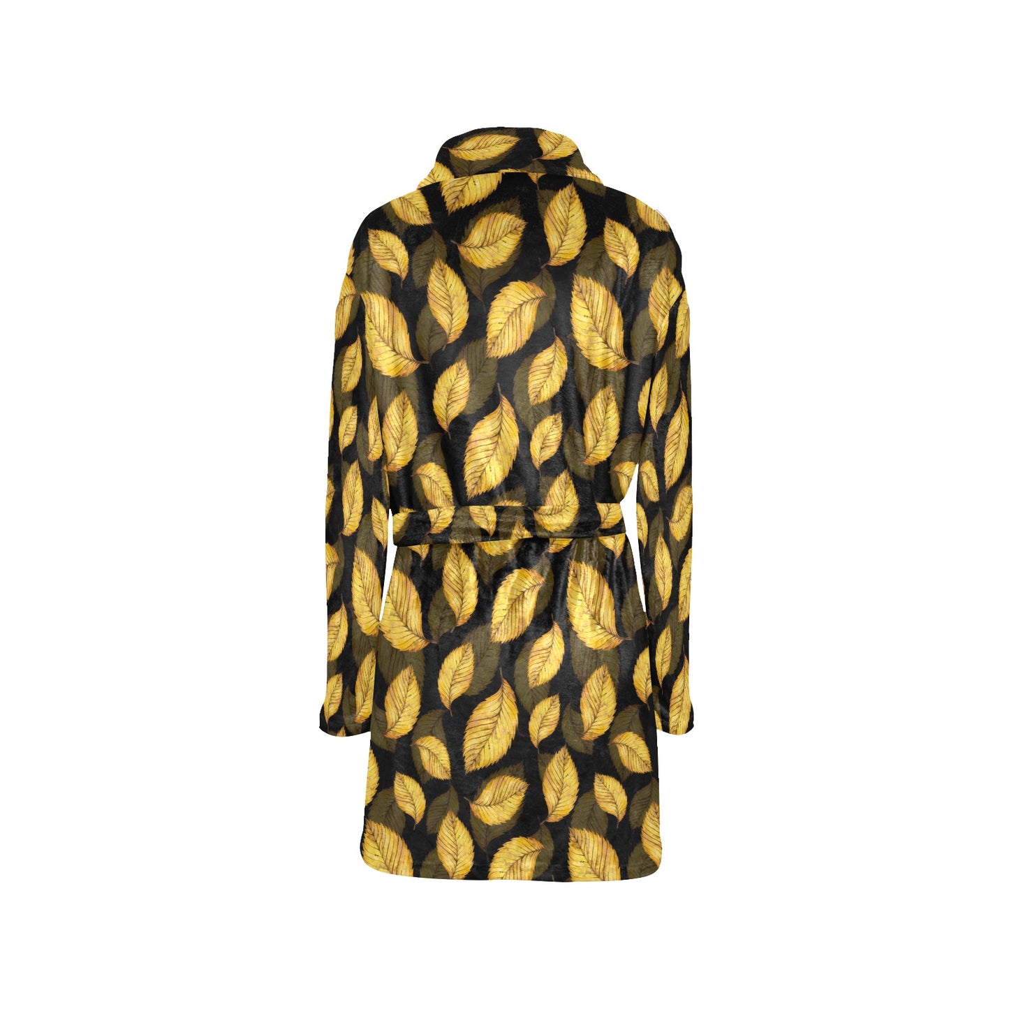 Elm Leave Summer Print Pattern Women's Fleece Robe