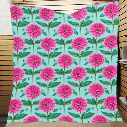 Dahlia Pattern Print Design DH08 Premium Quilt