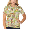 Guinea Pig Pattern Print Design 02 Women's Polo Shirt