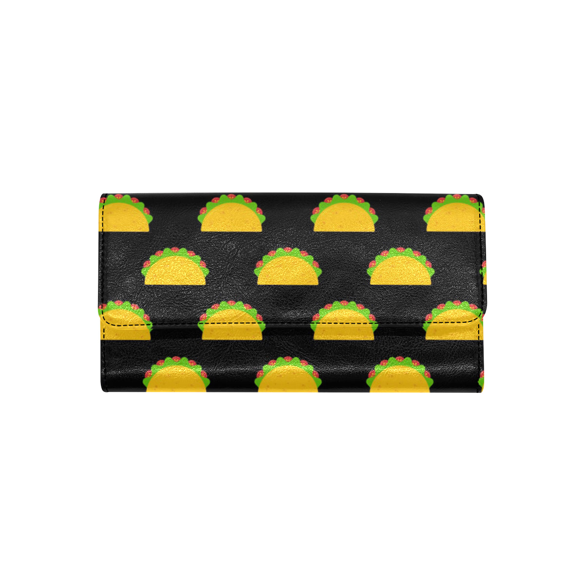 Taco Pattern Print Design TC06 Women's Trifold Wallet
