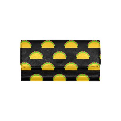Taco Pattern Print Design TC06 Women's Trifold Wallet