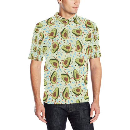 Avocado Pattern Print Design AC02 Men Polo Shirt