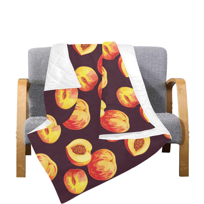 Peach Pattern Print Design A04 Premium Quilt