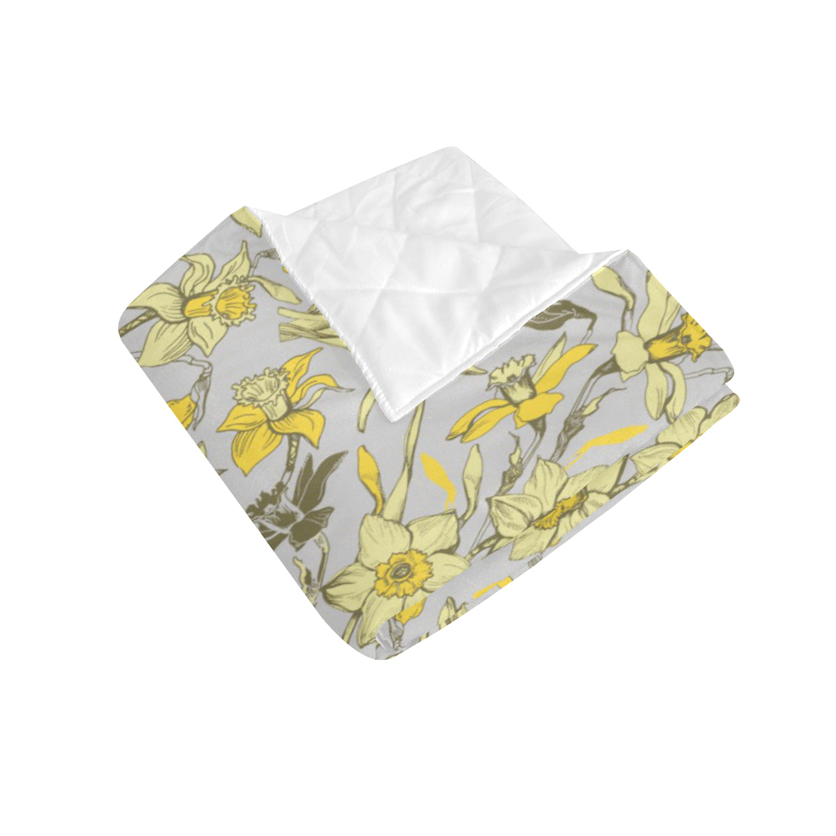 Daffodils Pattern Print Design DF05 Premium Quilt