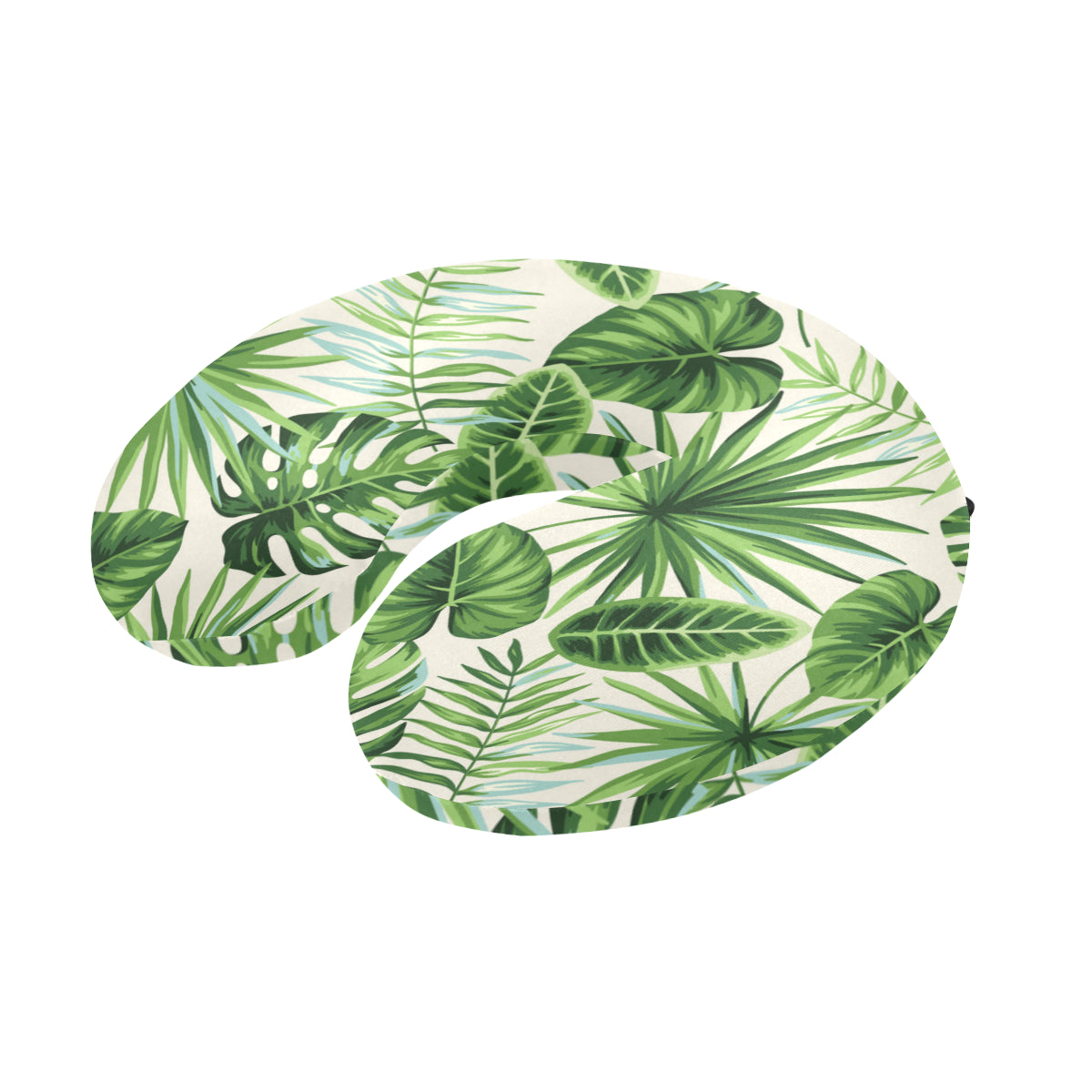 Palm Leaf Pattern Print Design A01 U-Shaped Travel Neck Pillow