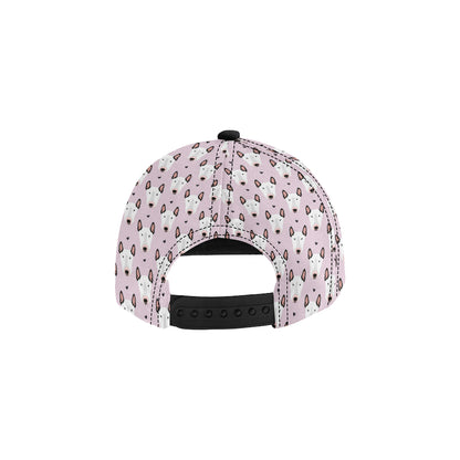 Bull Terrier Pink Print Pattern Snapback Cap