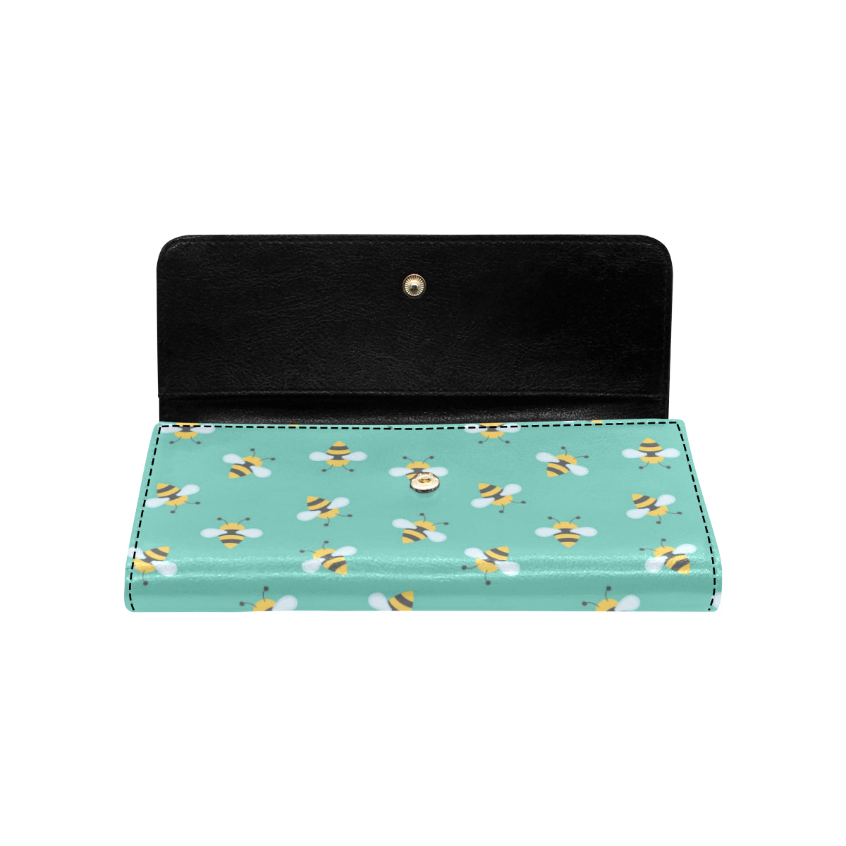 Bee Pattern Print Design 01 Women's Trifold Wallet