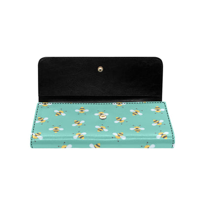 Bee Pattern Print Design 01 Women's Trifold Wallet