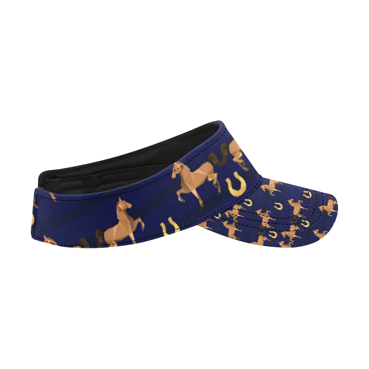 Horse Luxury Themed Pattern Print Unisex Sun Visor